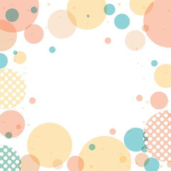 Playful abstract background with colourful circles, dots shapes. Modern geometric seamless pattern in vibrant retro style for fabric, wallpaper, cards or decoration, cheerful and cute, not ai. vector