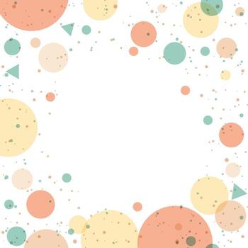 resumen antecedentes con vistoso círculos y puntos en juguetón pastel tonos moderno geométrico modelo para tela, fondo de pantalla, decoración, o tarjeta diseño. alegre, lindo, vibrante estilo, no ai. vector