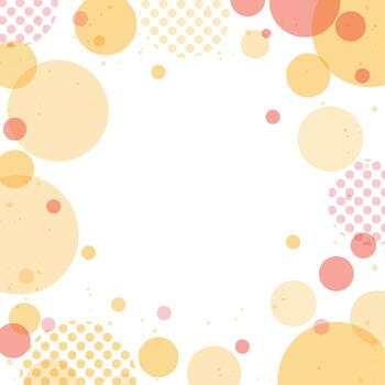 Abstract background with colourful circles and dots in playful pastel tones. Modern geometric pattern for fabric, card design. Cheerful, cute, vibrant style, not ai. vector