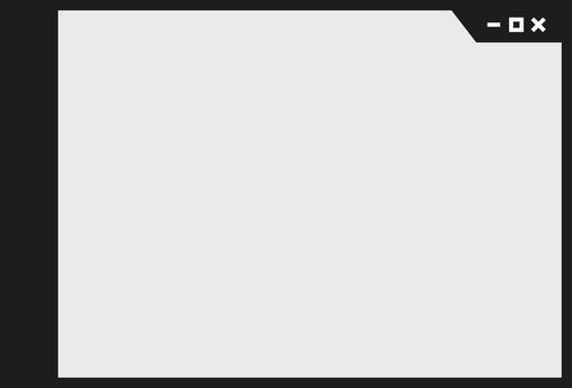 Futuristic frame pop up element. Social media frame design illustration. vector