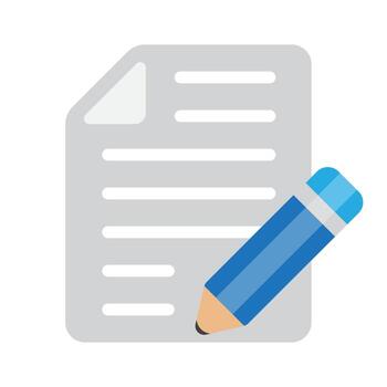 register document icon, paper note symbol, clipboard, checklist, report, survey or agreement icon, approval and document acceptance Icons vector