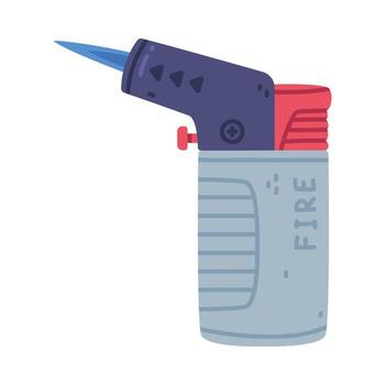 Pistol Lighter as Portable Device for Igniting Cigarette and Generating Flame Illustration vector