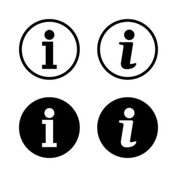 Helpdesk info icon set. Information symbol. Guidance element design vector