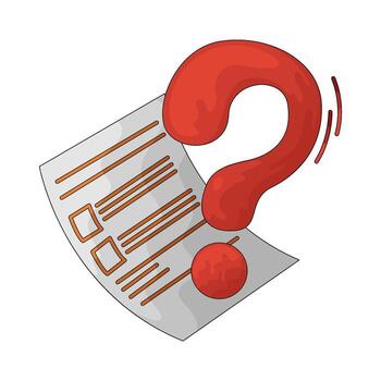 Survey paper with question mark vector