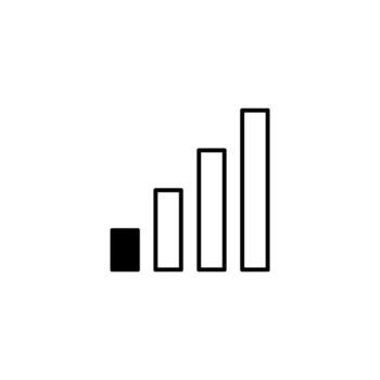 1 Bar Phone Signal Wi-fi Indicator Icon Illustration Design vector