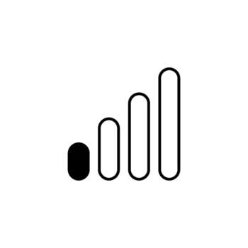 Line Phone Signal Wi-fi Indicator Icon Design vector