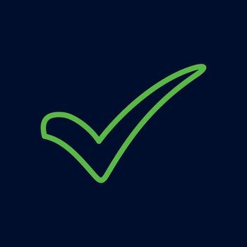 Simple Line Check Mark Checklist Tick Icon Logo Template vector