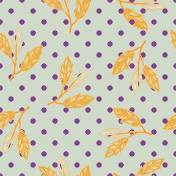 amarillo hojas en polca antecedentes vector