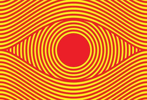 Abstract Red Eye Pattern vector