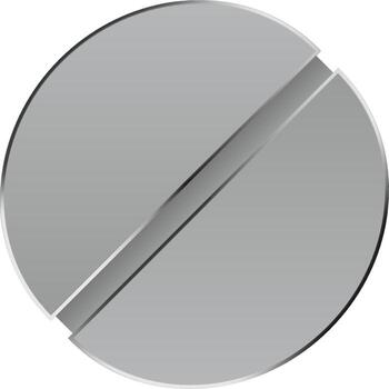 Silver screw head on transparent background, ideal for construction, engineering, and DIY projects, providing a realistic and detailed representation for various design applications vector