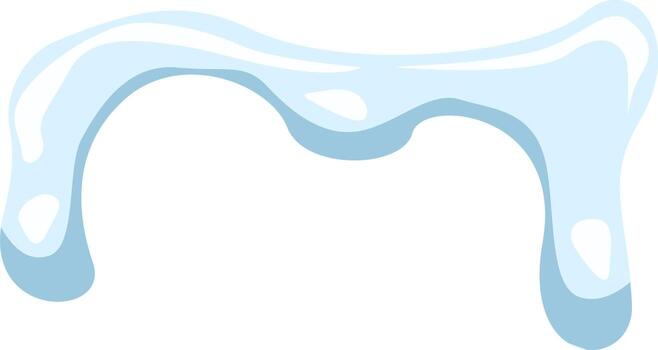 Snow melting and dripping from the edge of a roof creates a winter scene filled with potential hazards, where icicles form and the chill of the cold air lingers vector