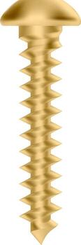 Shiny gold screw rotating on a transparent background, representing concepts of construction, industry, and DIY projects, perfect for hardware or engineering related visuals vector