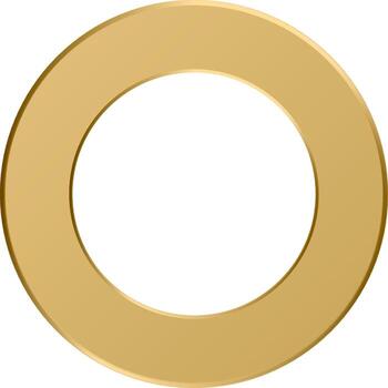 Golden ring encircling a transparent area, forming an elegant design element suitable for various graphic design projects, providing a sophisticated touch vector