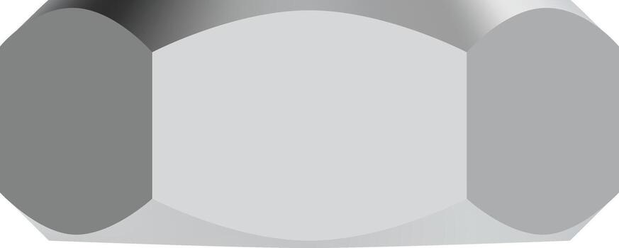 Polished metal hex nut highlighting precision manufacturing techniques, creating visually appealing industrial aesthetic suitable for various engineering and mechanical applications vector