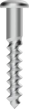 Realistic metallic screw rotating on transparent background, perfect for construction and DIY projects, showcasing engineering and precision vector