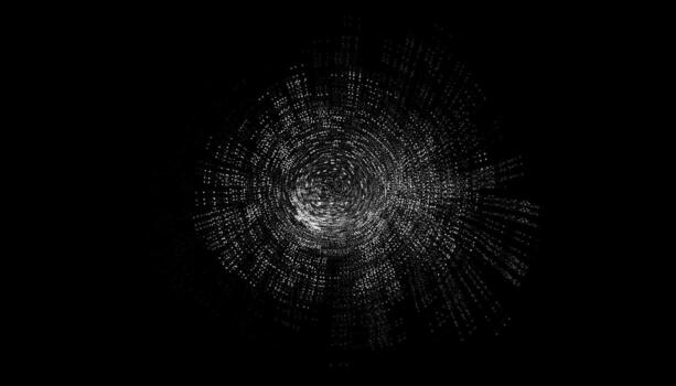 Abstract black background with dynamic pattern vector