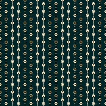 A Seamless Geometric Circle Chain Pattern with Elegant design, features a vertical arrangement of concentric circles linked by small diamond connectors vector