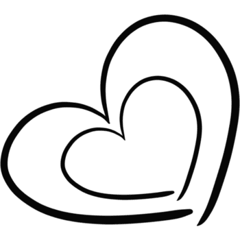 Simple Double Heart Doodle Illustration png