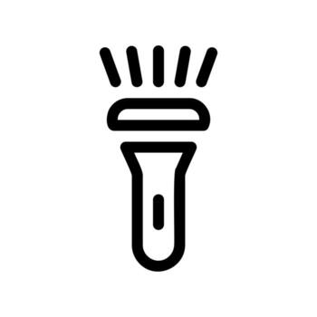 sencillo negro icono con un tema antorcha teléfono función vector