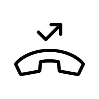 Simple black icon with a theme redirected call vector