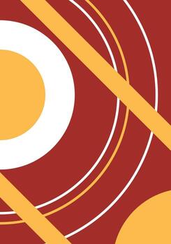 Creative poster template with geometric background and bold layout vector