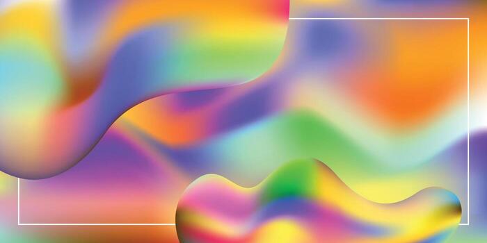 Colorful abstract gradient background with fluid dynamic shapes for modern poster and banner design vector