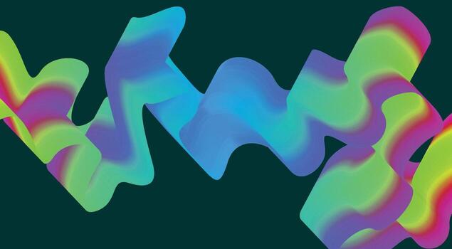 Wavy Blend Lines Abstract Background Gradient Color Curved Design Illustration vector