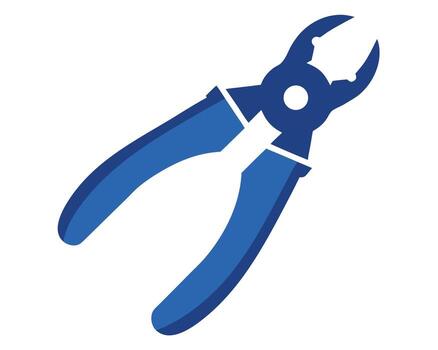 Sharp Blue Pliers Ready for Action A Professional Tool for Precise Work in a Clean, Modern Setting vector