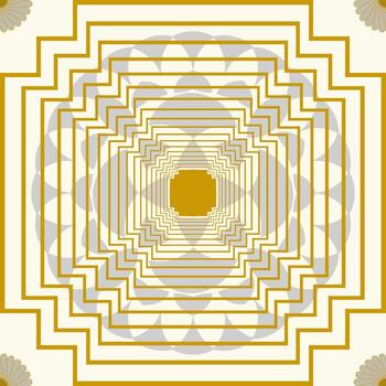 Flower shadow background hidden in a square grid vector