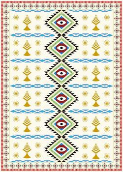 Fabric designed with geometric patterns vector