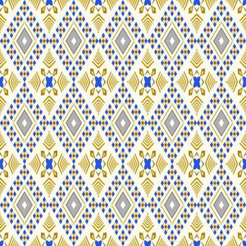 Bright and intricate fabric patterns featuring symmetrical and seamless geometric shapes. vector