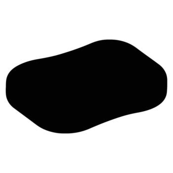 Mysterious Black Blob Shape, Abstract Minimalist Design Element on White Background, Simple and Striking Image vector