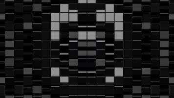 metallisk rutnät abstrakt geometrisk textur med dynamisk skuggning slinga animerad video