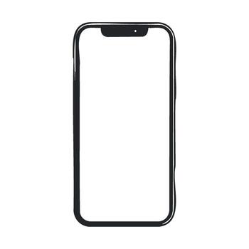 moderno teléfono inteligente contorno para diseño y digital aplicaciones vector