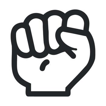 Fist symbol representing strength and unity in social movements vector
