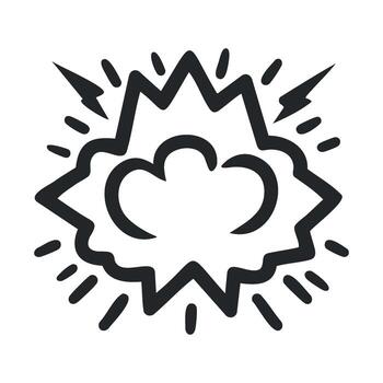 Bold explosion graphic for dynamic design projects or presentations vector