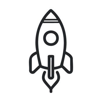 cohete lanzamiento concepto para tecnología y innovación proyectos vector