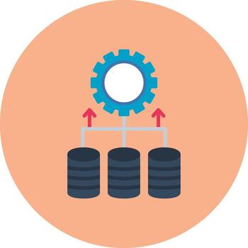 Data Integration Clean Grid Badge vector