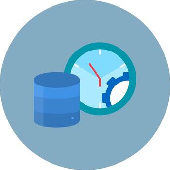 base de datos administración brillante ux Insignia vector