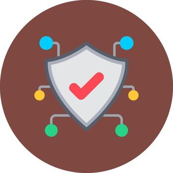 Cyber Security Stylish App Object vector