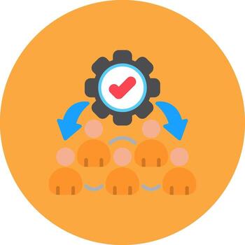 Teamwork Tech Shape Element vector