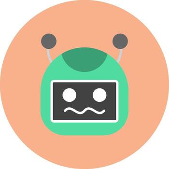 Bot Minimal Web Emblem vector