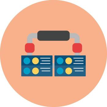 Server Futuristic Grid Block vector