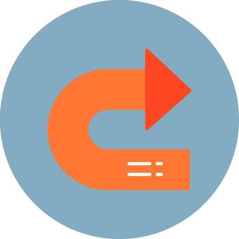 Right Turn Compact Shape Module vector