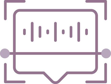 Voice Recognition Gradient Shape Badge vector