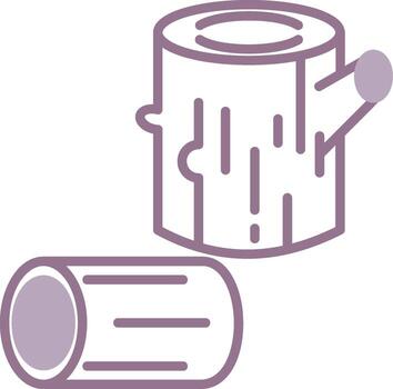 Log Sleek Frame Piece vector