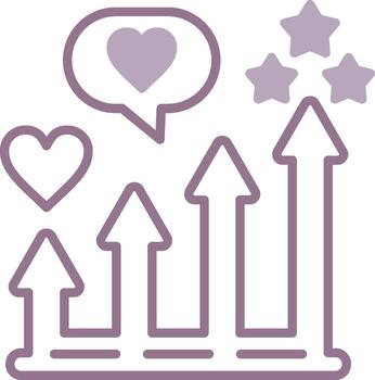 popularidad degradado digital unidad vector