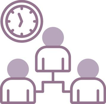 trabajo en equipo icónico web modelo vector