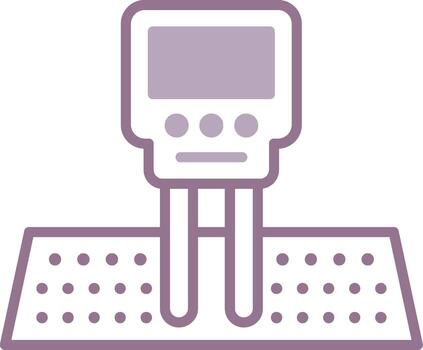 suelo humedad sensor suave cuadrícula marca vector