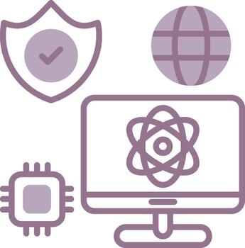 computadora mínimo cuadrícula marca vector